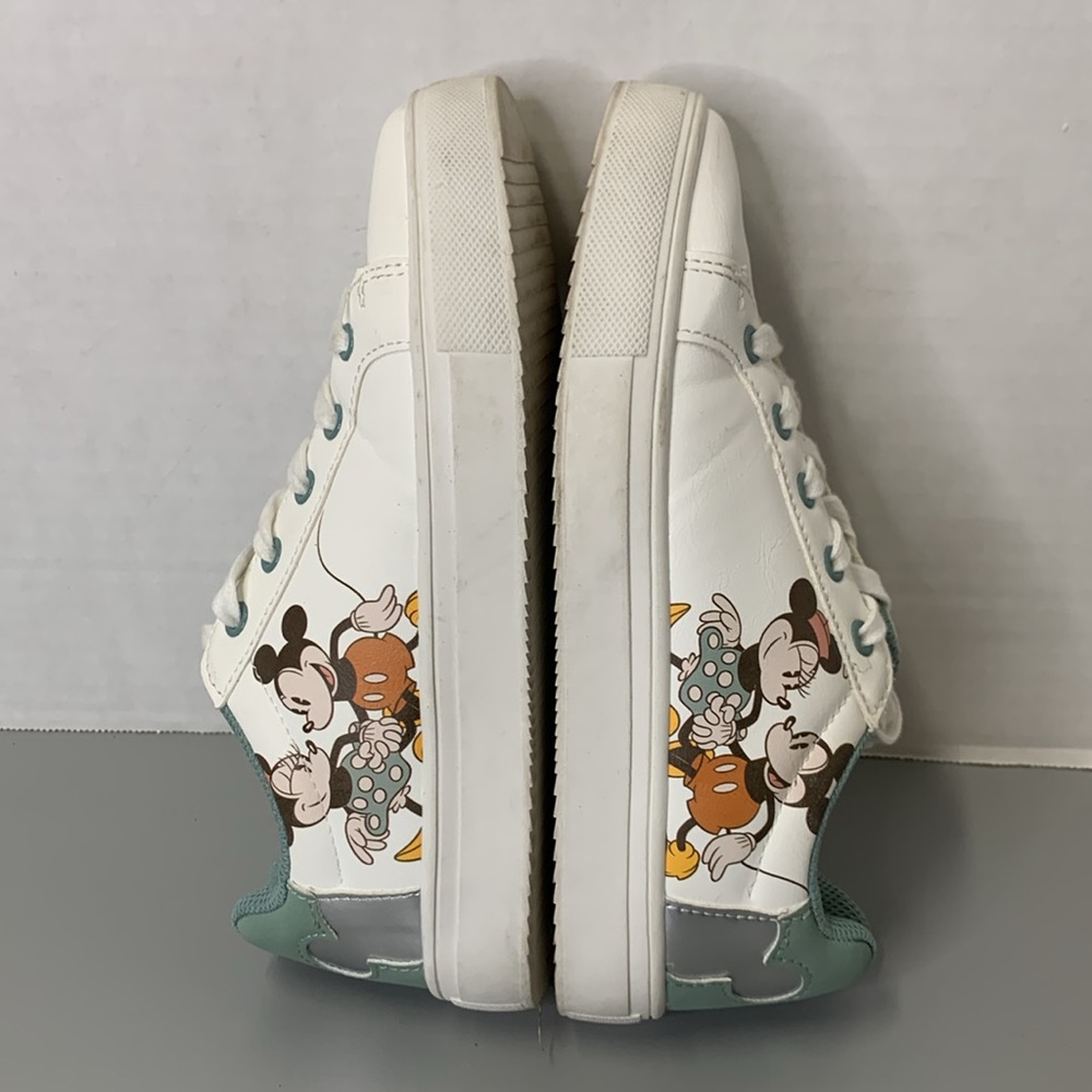 Disney MICKEY and FRIENDS White and Green Sneakers w/ Mickey Design Youth size 3 - Picture 9 of 13